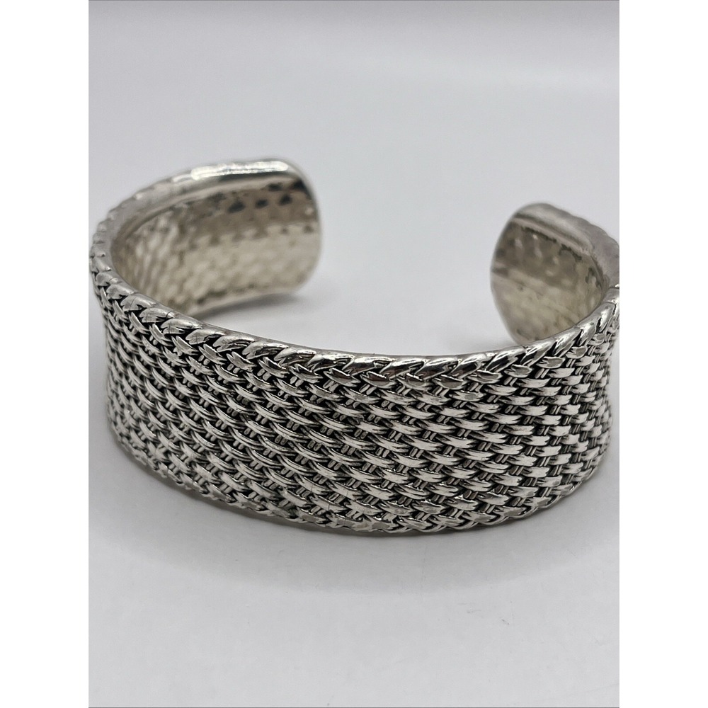 Premier Designs Silver-Tone Textured Cuff Bracelet